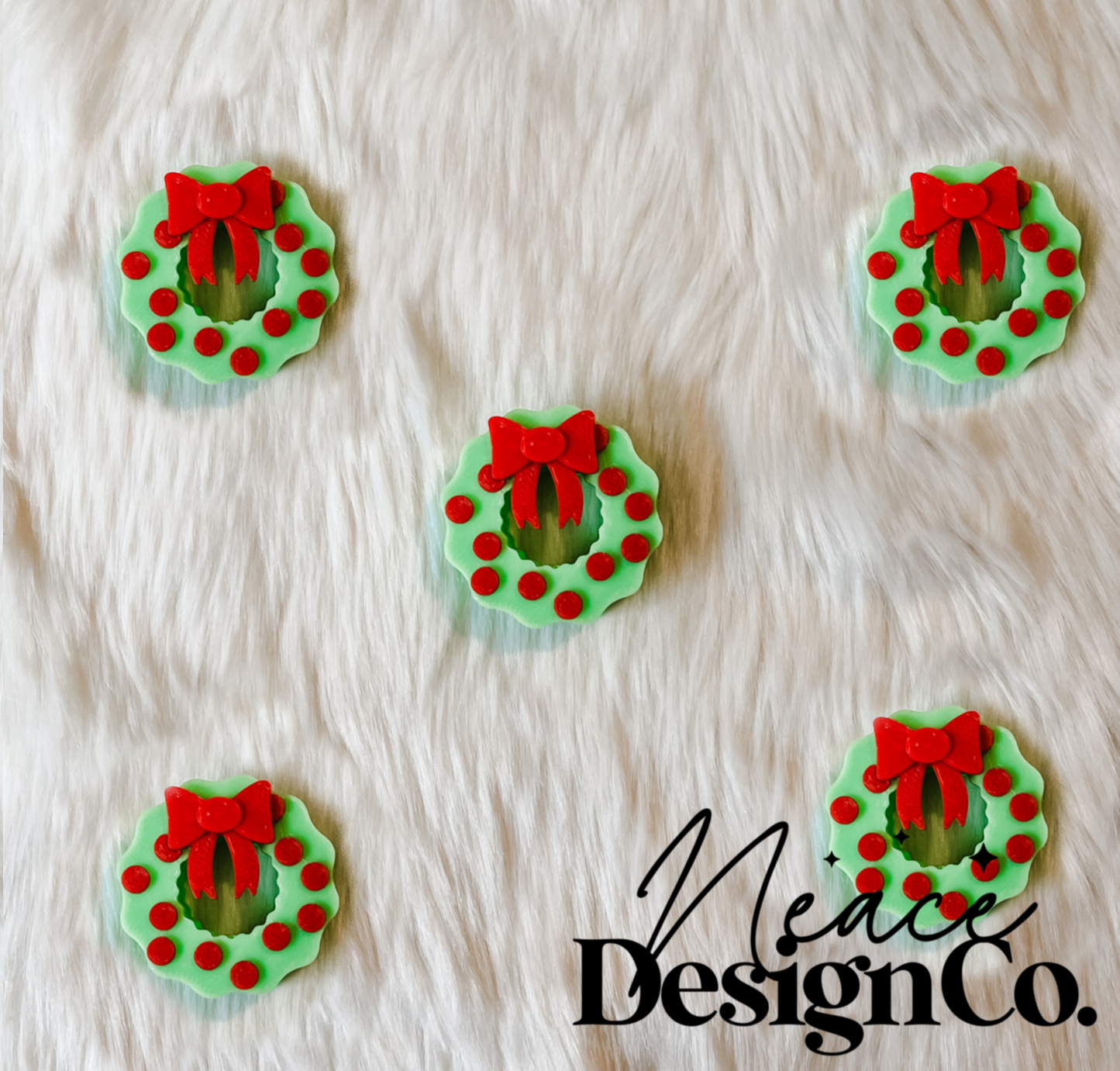 Holiday Wreath 3D Straw Topper