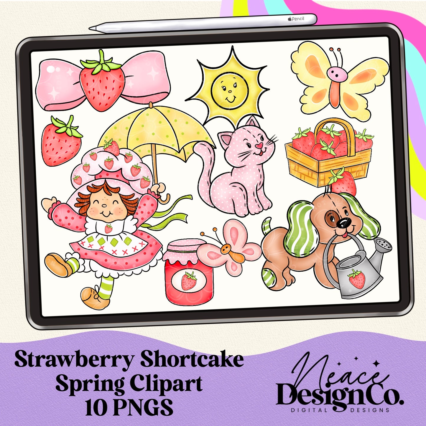 Strawberry Shortcake Spring Digital Clip Art