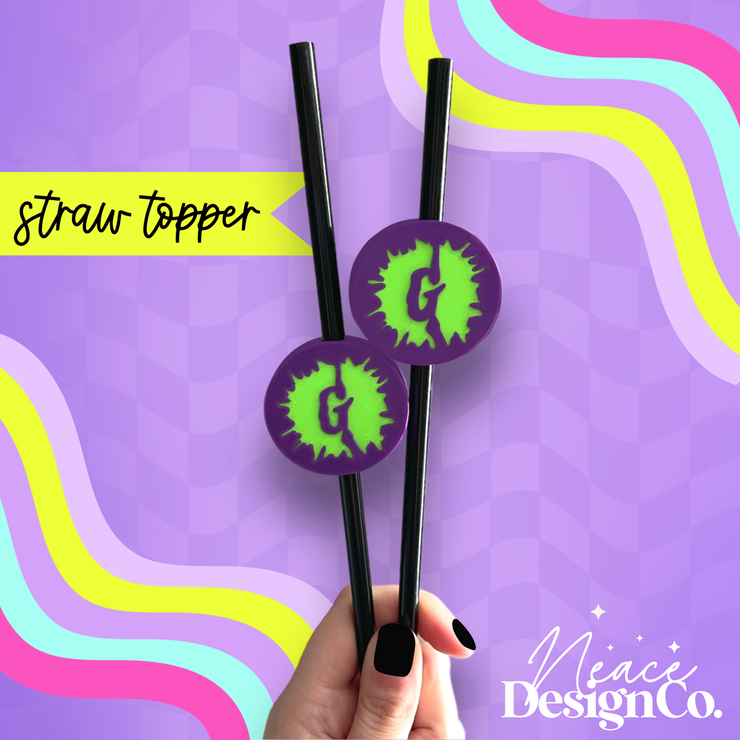 Slime Goosebumps 3D Straw Topper