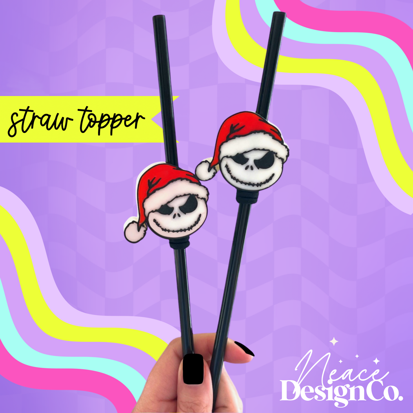 Christmas Jack 3D Straw Topper