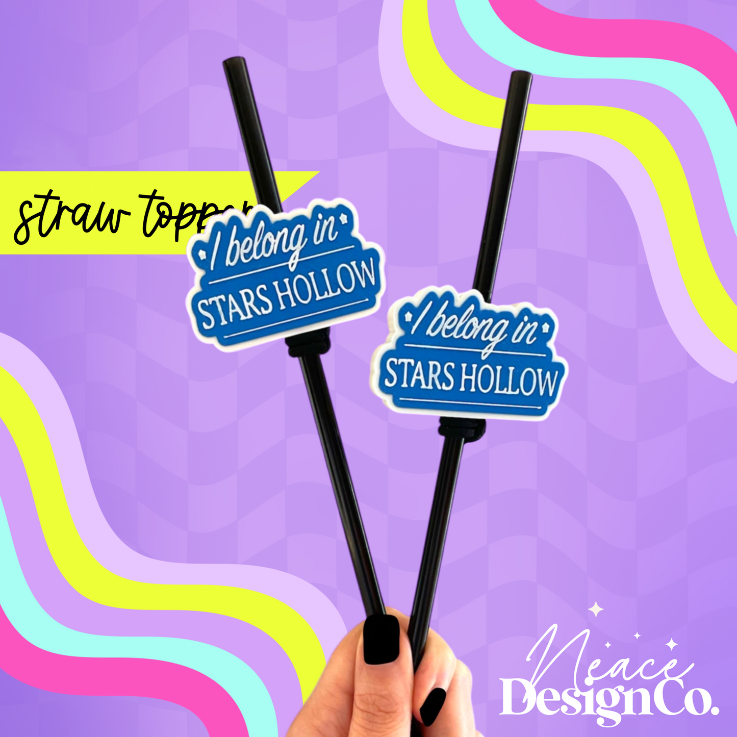 Stars Hollow 3D Straw Topper