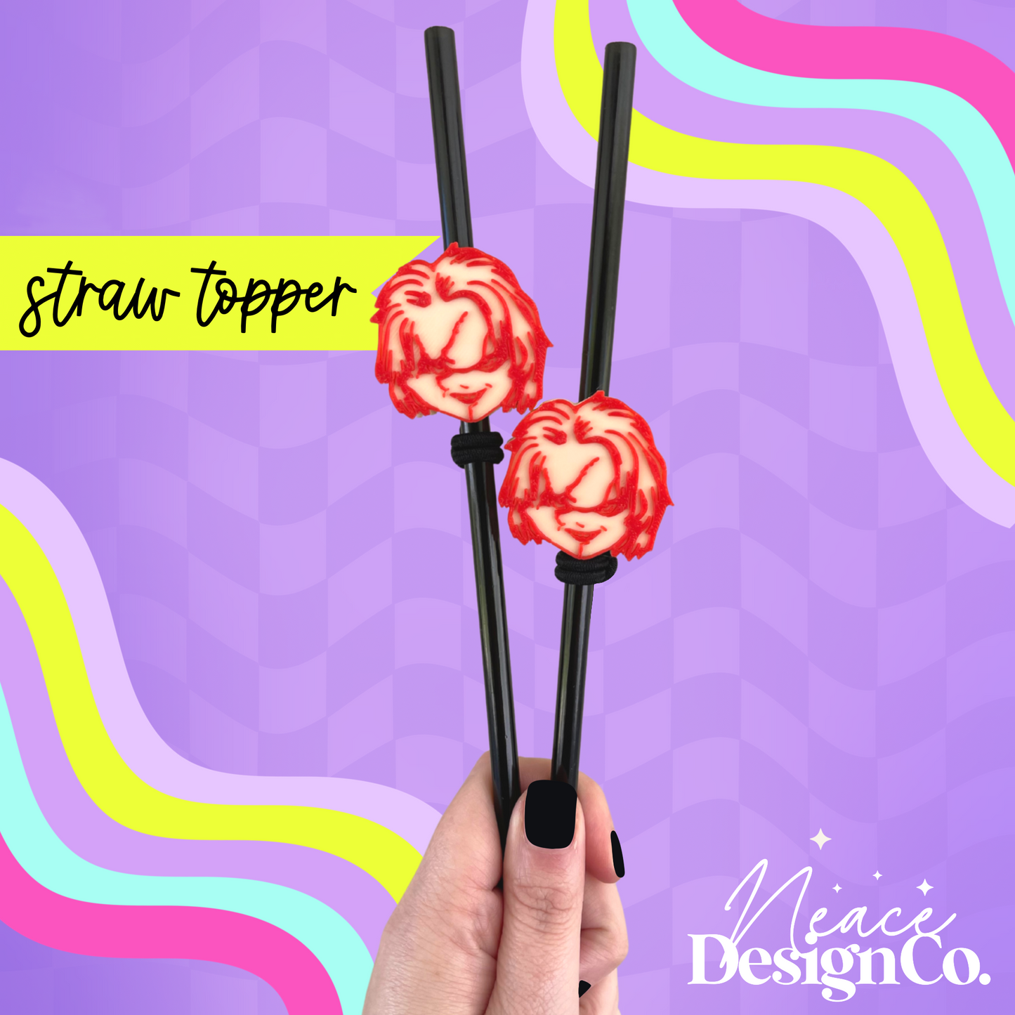 Chucky 3D Straw Topper