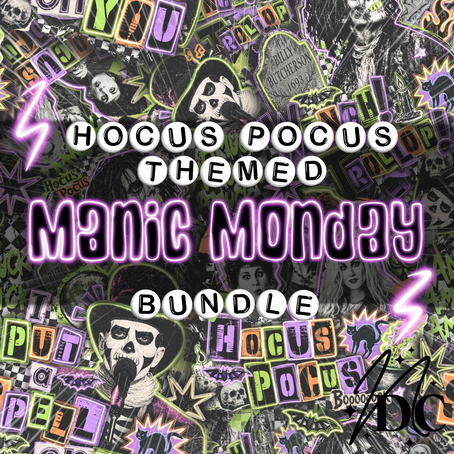 8-3 Manic Monday Bundle Digital PNG