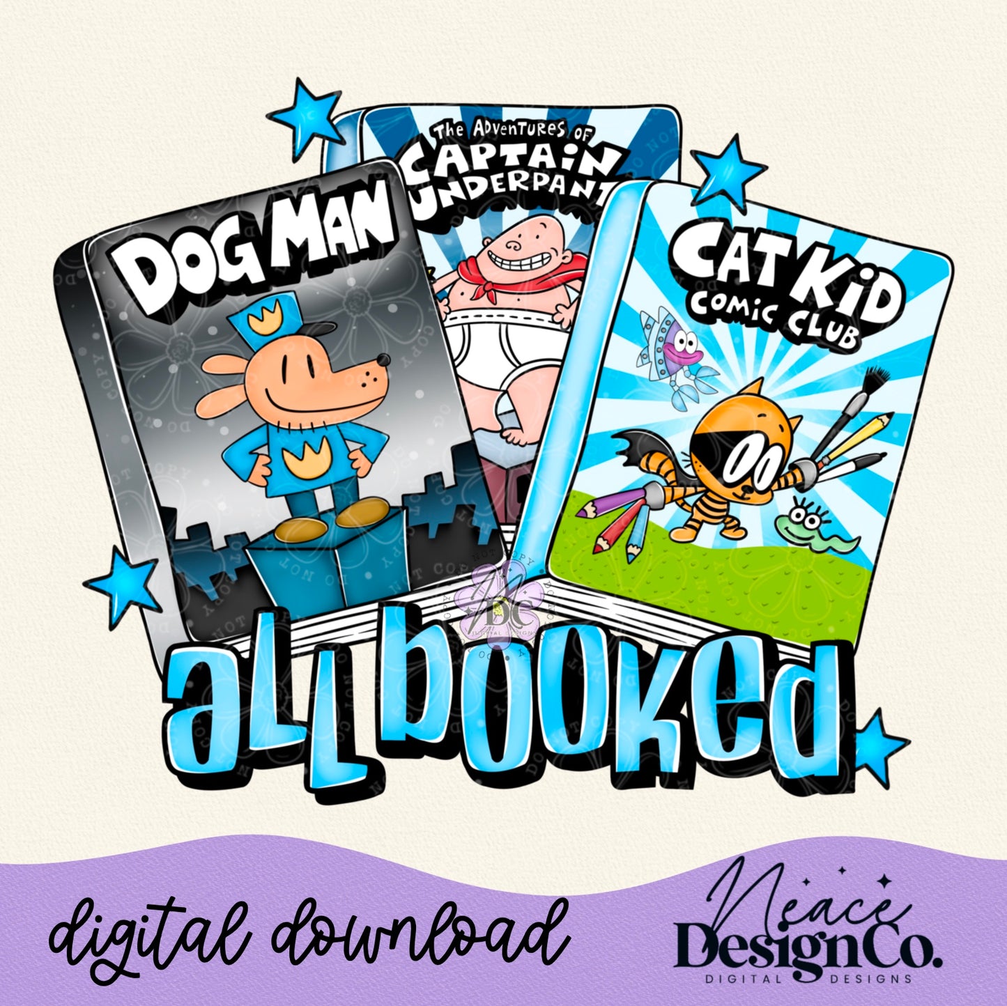 All Booked Digital PNG