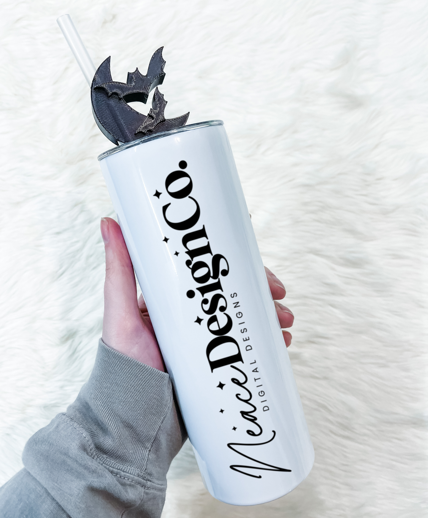 Moon Bats 3D Straw Topper