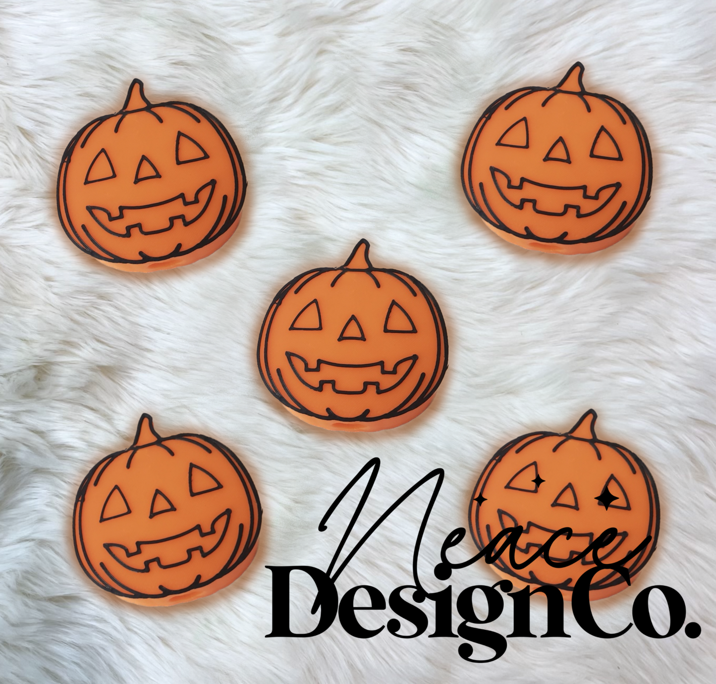 Jack O Lantern 3D Straw Topper