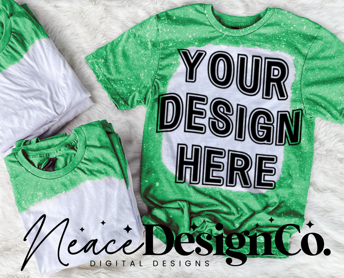 Gildan Heather Irish Green Bleached Mockup Digital Download