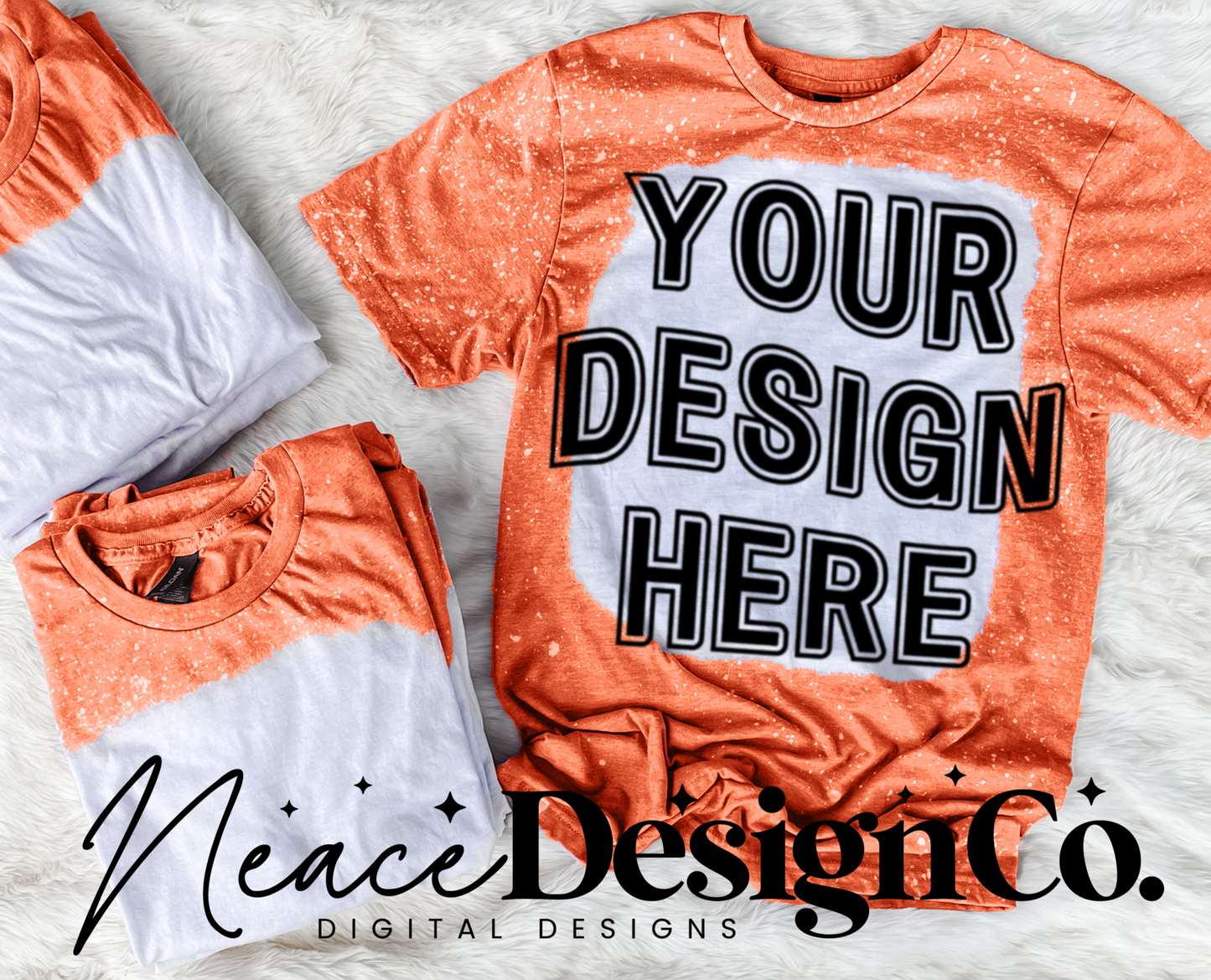 Gildan Heather Orange Bleached Mockup Digital Download