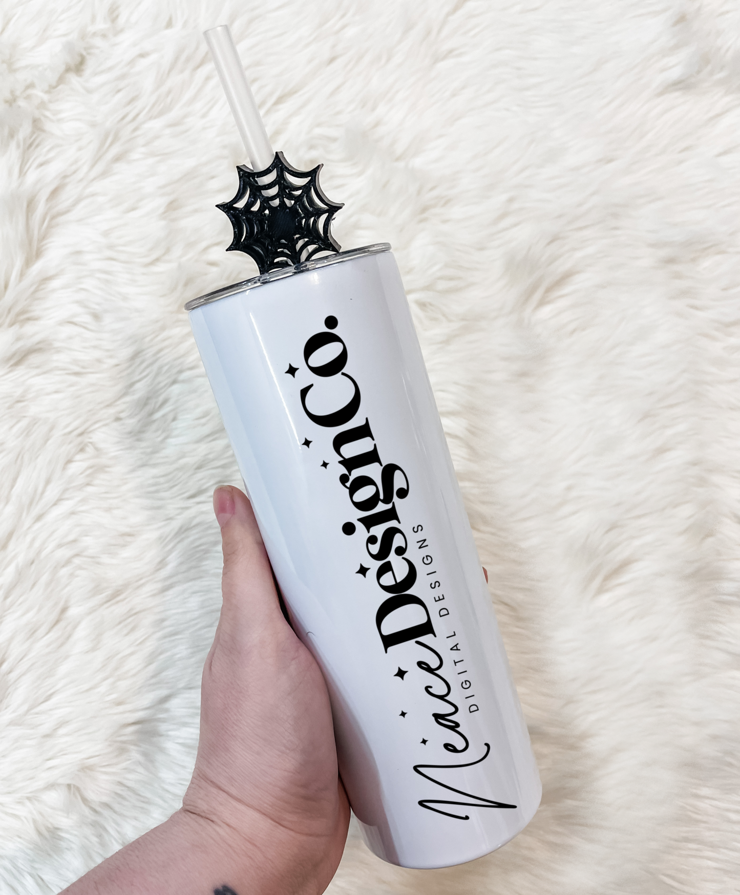 Spiderweb 3D Straw Topper