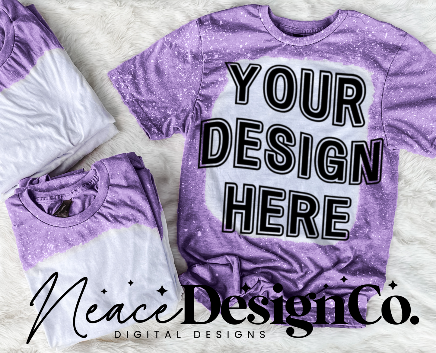 Gildan Heather Purple Bleached Mockup Digital Download
