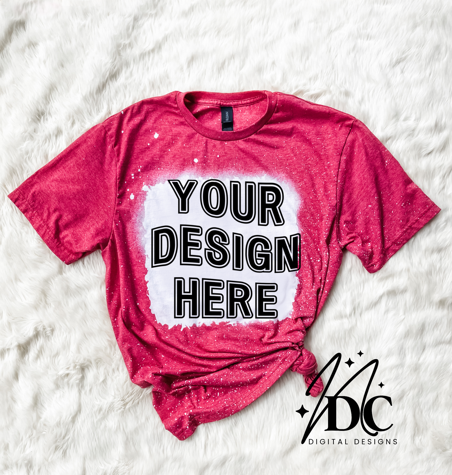 Gildan Heather Red Bleached Mockup Digital Download