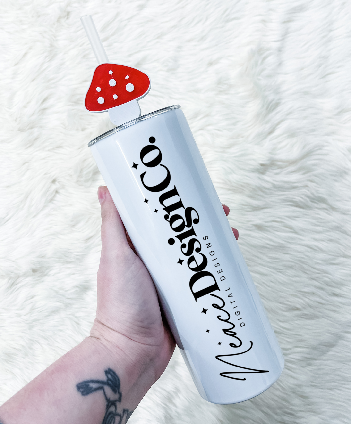 Mushroom 3D Straw Topper