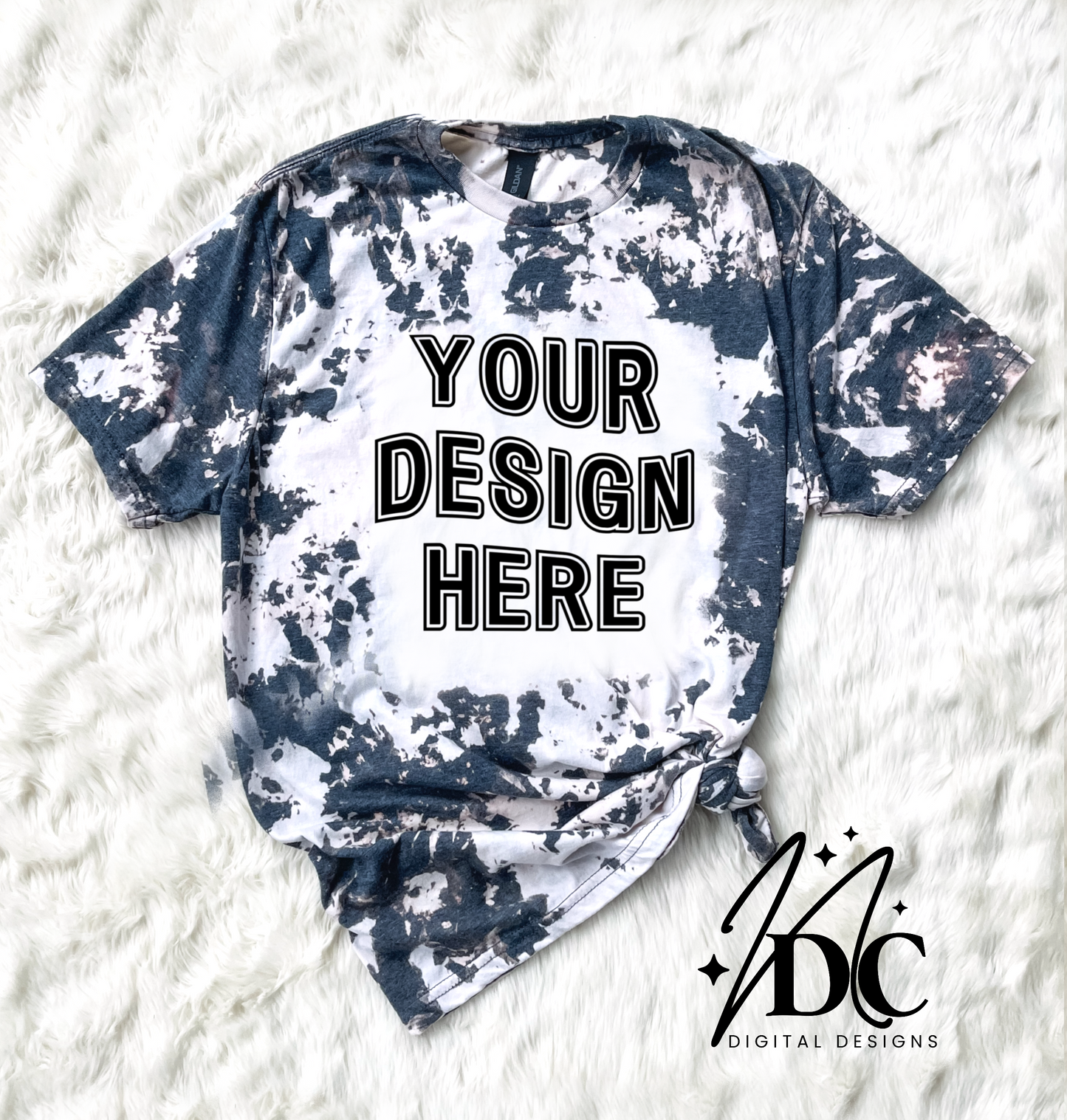 Gildan Dark Heather Acid Wash Bleached Mockup Digital Download