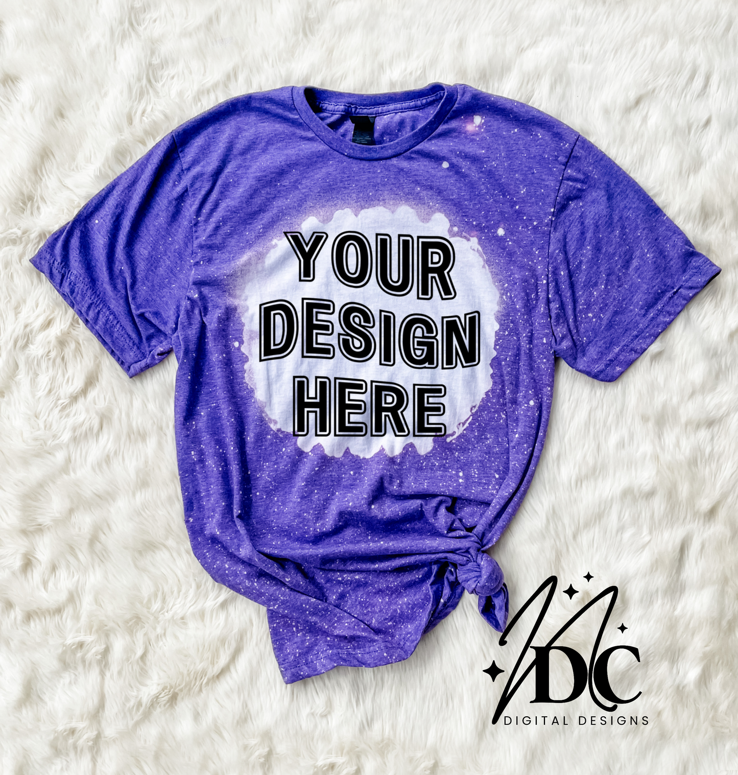 Gildan Heather Purple Bleached Mockup Digital Download