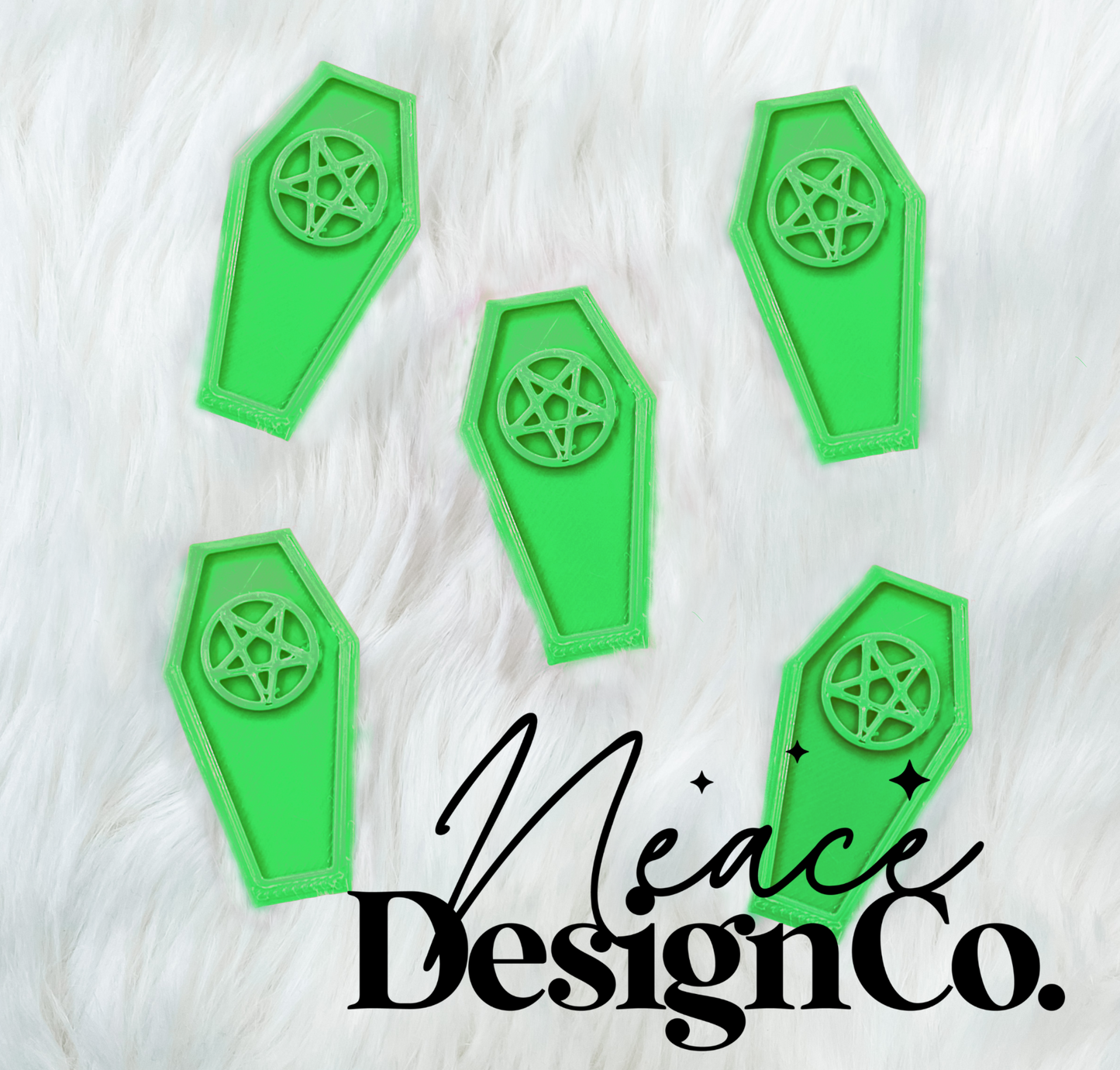 Coffin 3D Straw Topper