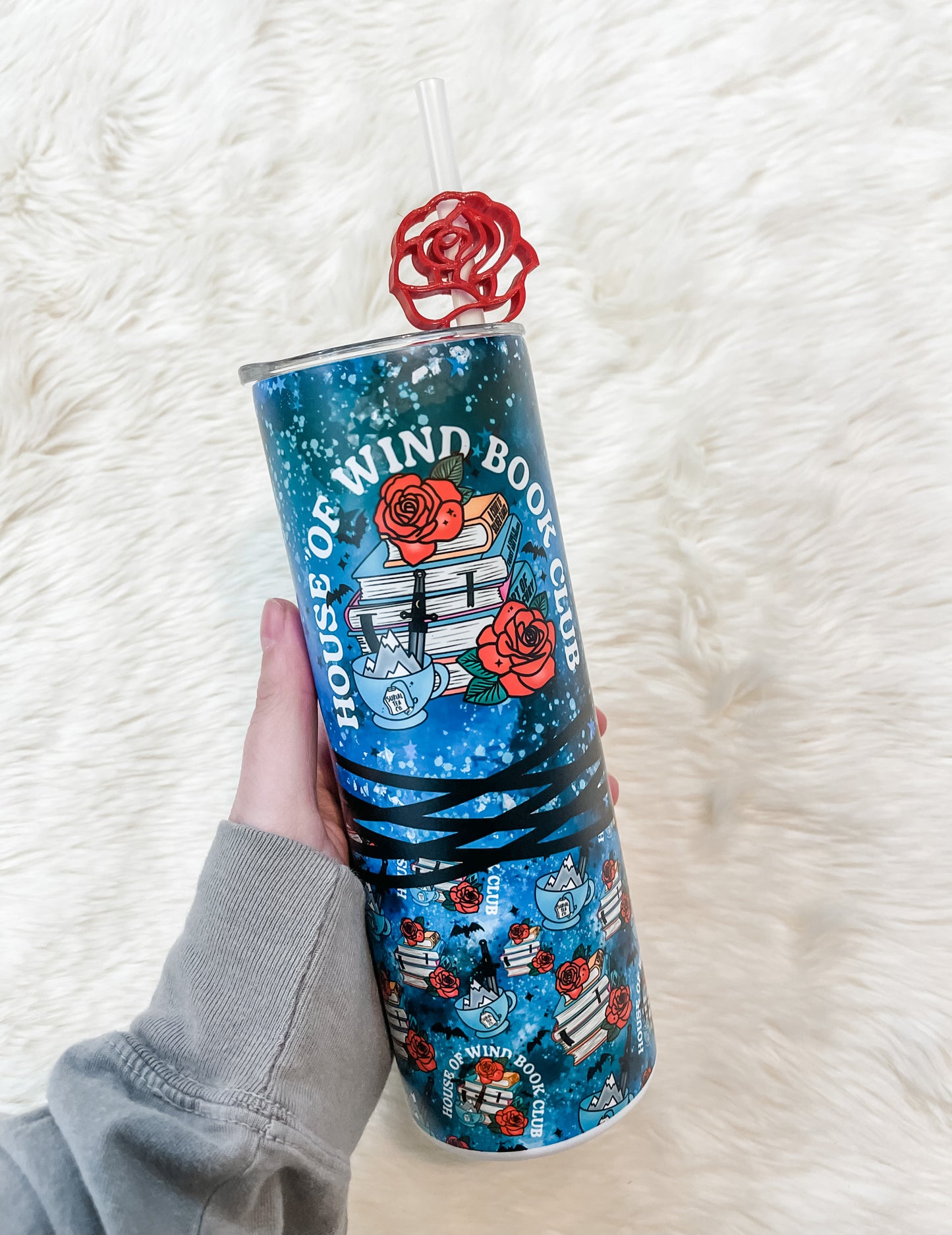 Rose 3D Straw Topper