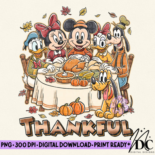 Mickey & Friends Thanksgiving Digital PNG