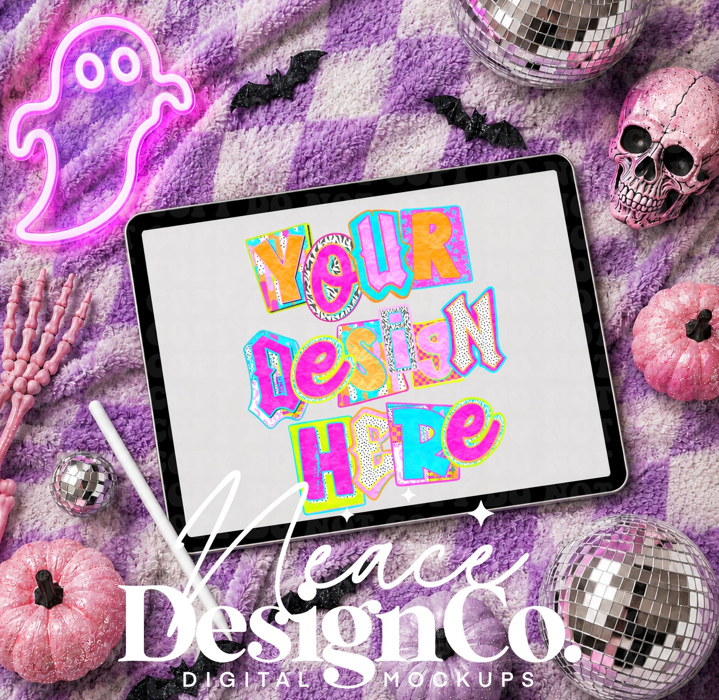 iPad Digital Mockup Pastel Spooky Digital Download