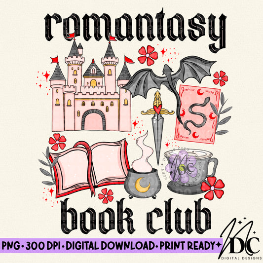 Romantasy Book Club Digital PNG