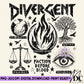 Divergent Distressed Digital PNG