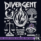 Divergent Distressed Digital PNG