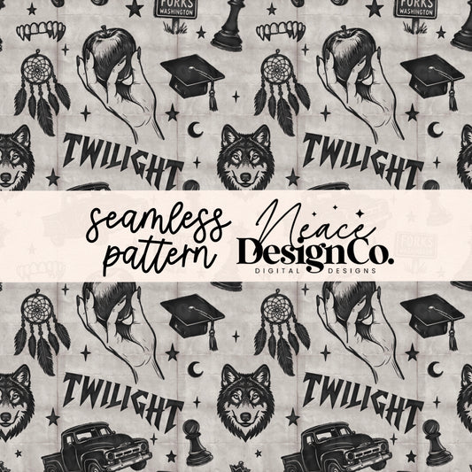 Twilight Gray Seamless Pattern Digital PNG