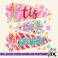Tis the Season Retro Christmas Pennants Digital PNG