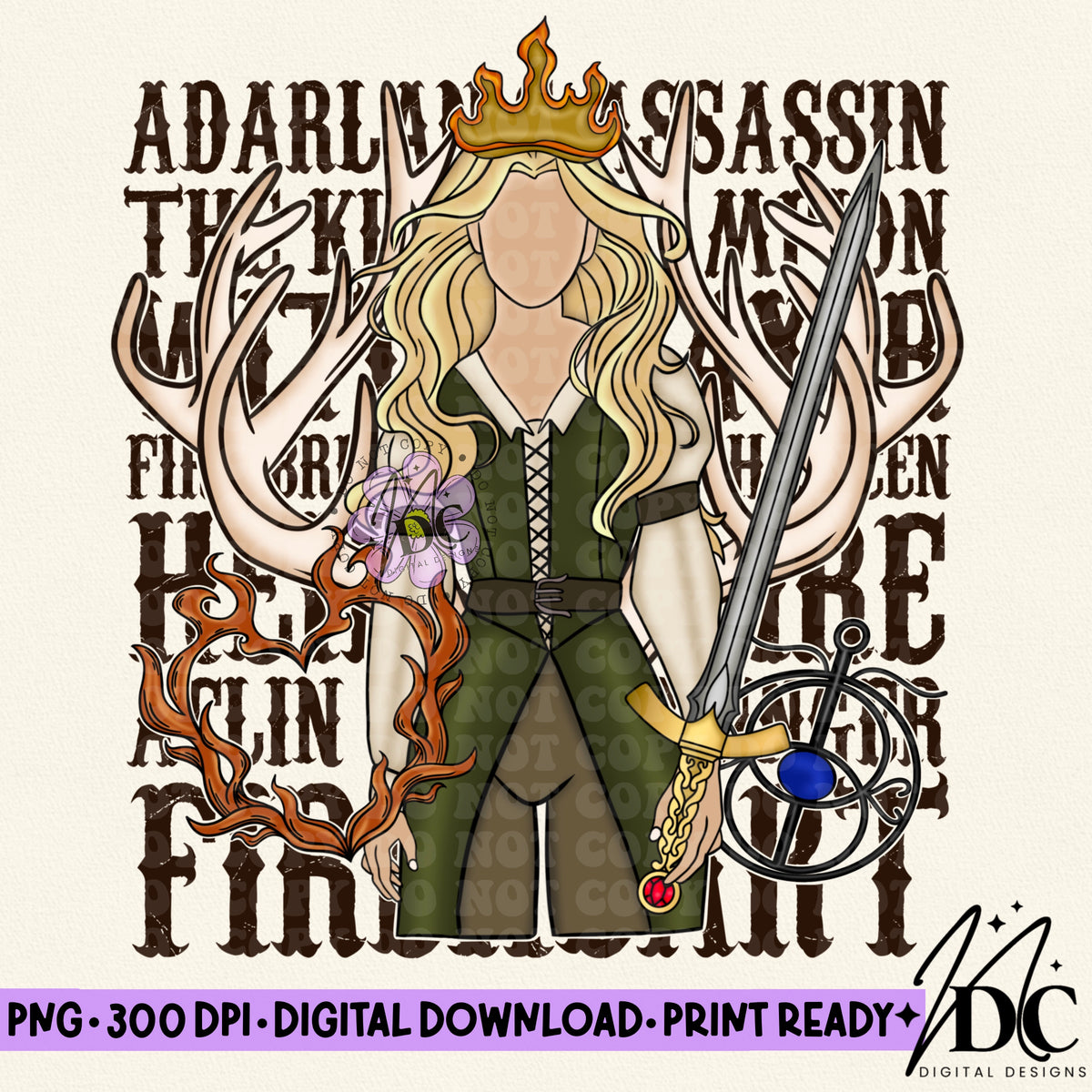 TOG Aelin Fireheart Digital PNG