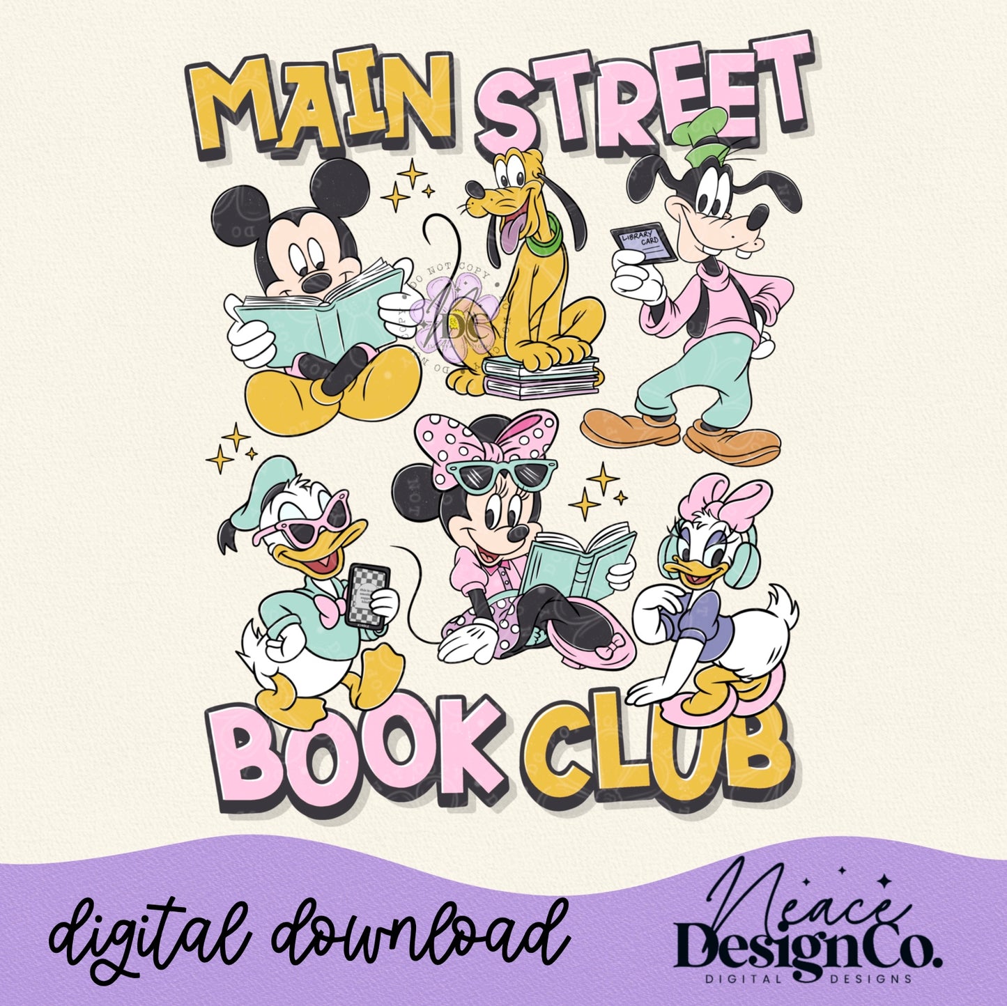 Main Street Book Club Digital PNG