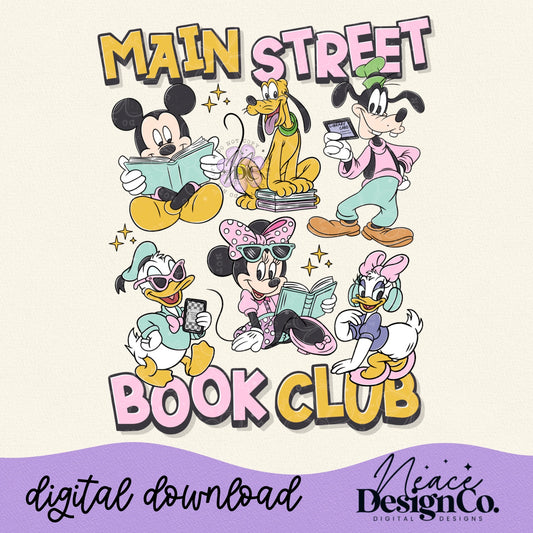 Main Street Book Club Digital PNG
