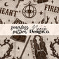 TOG Fireheart Brown Seamless Pattern Digital PNG