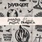 Divergent Gray Seamless Pattern Digital PNG