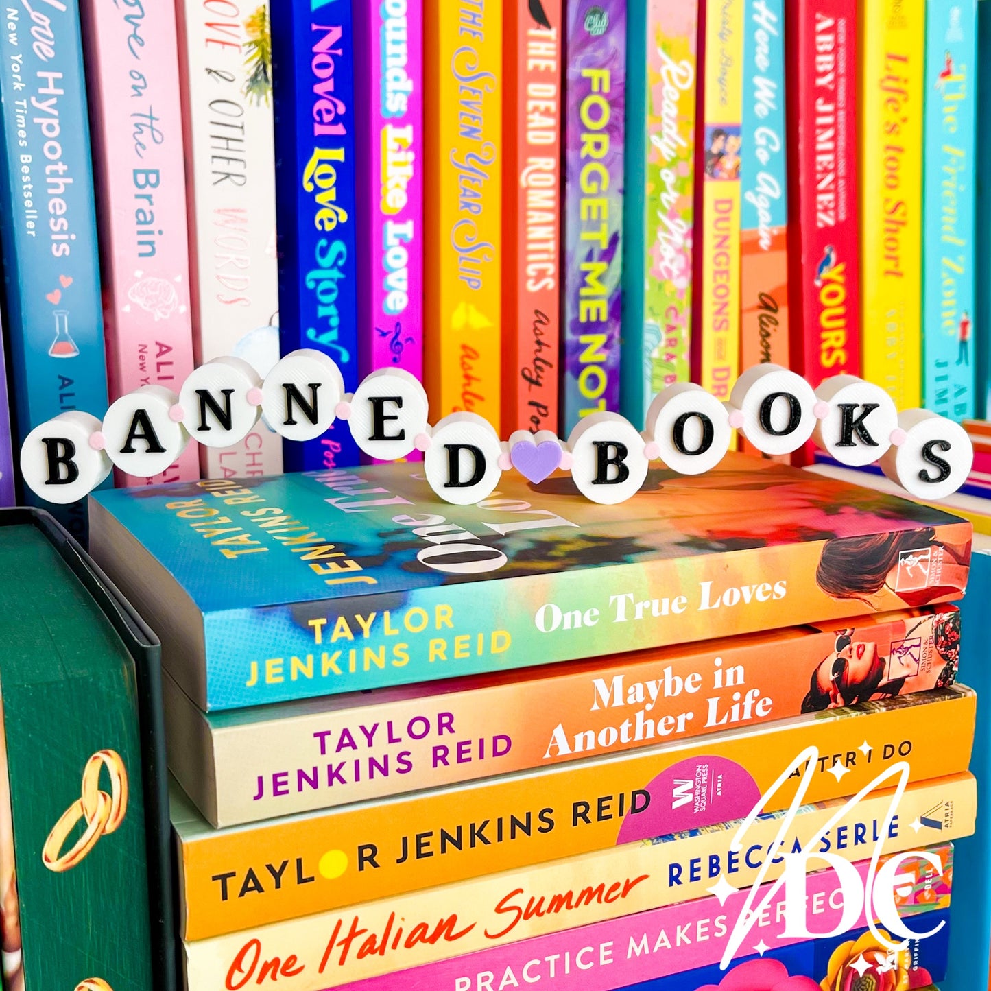 Friendship Bracelet Inspired Bookshelf Sign