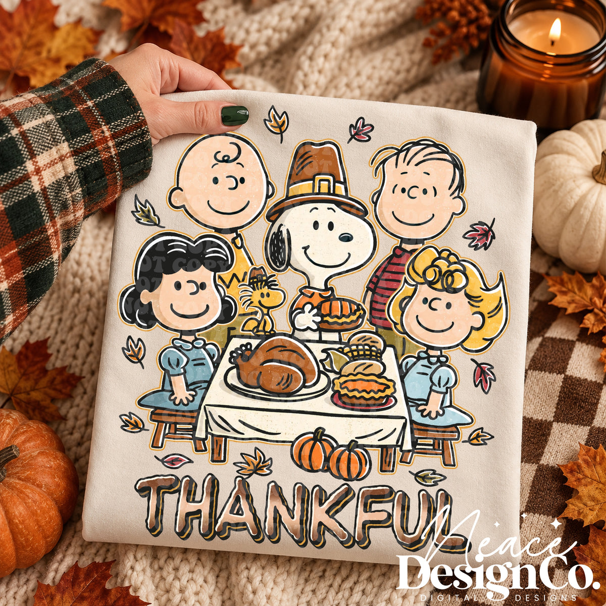 Peanuts Gang Thanksgiving Digital PNG