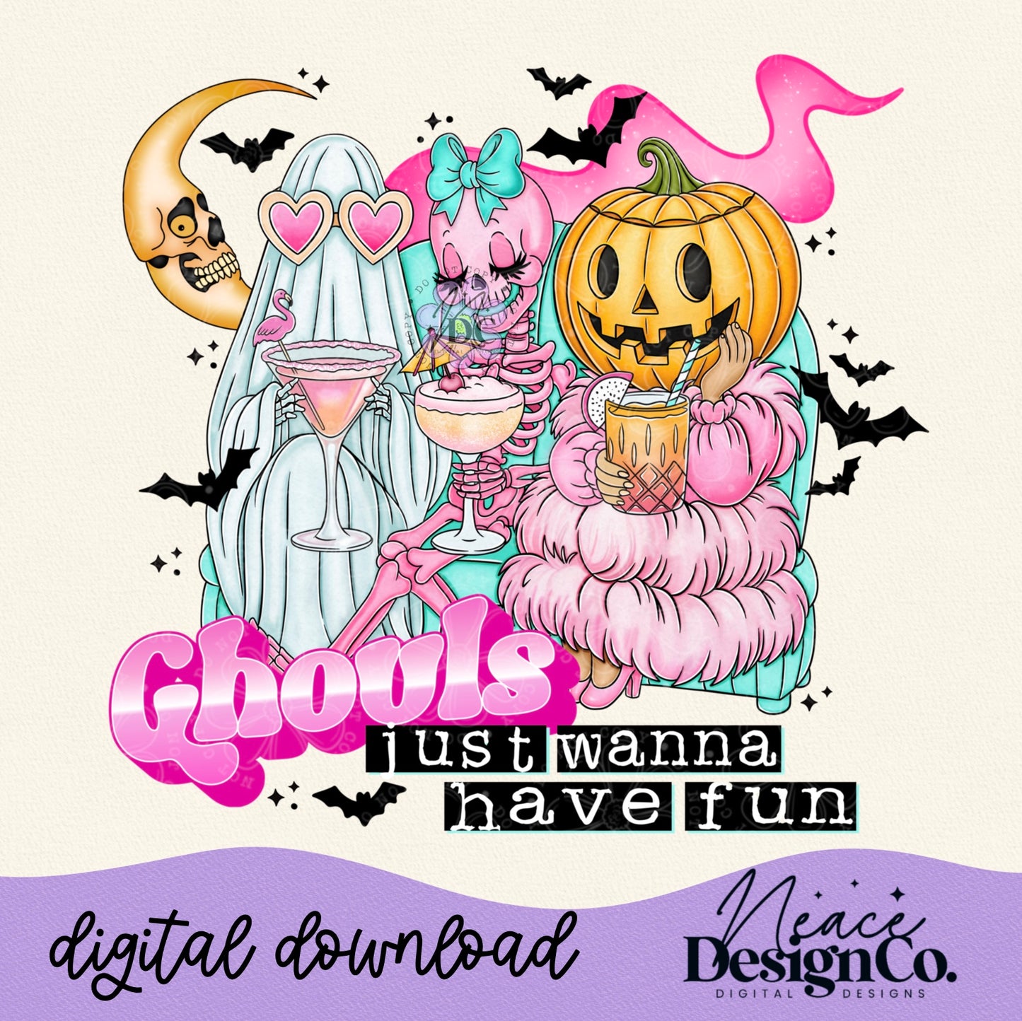 Ghouls Just Wanna Have Fun Digital PNG