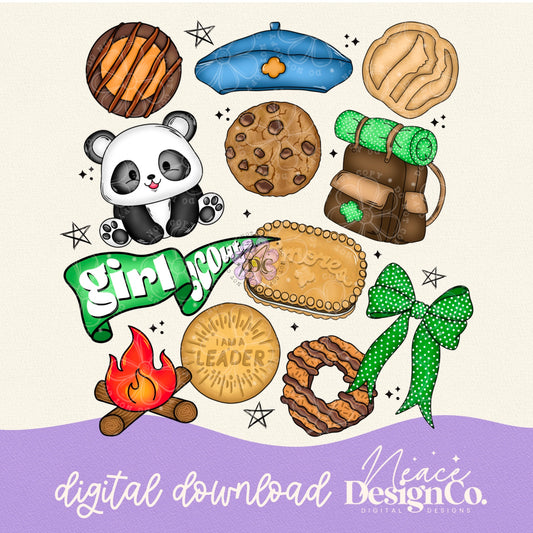 Daisy Girl Scout Collage Digital PNG