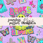 Books and Blooms Ghost Seamless Digital PNG