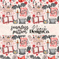 Romantasy Seamless Pattern Digital PNG