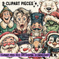 Vintage Christmas Characters Digital Clip Art
