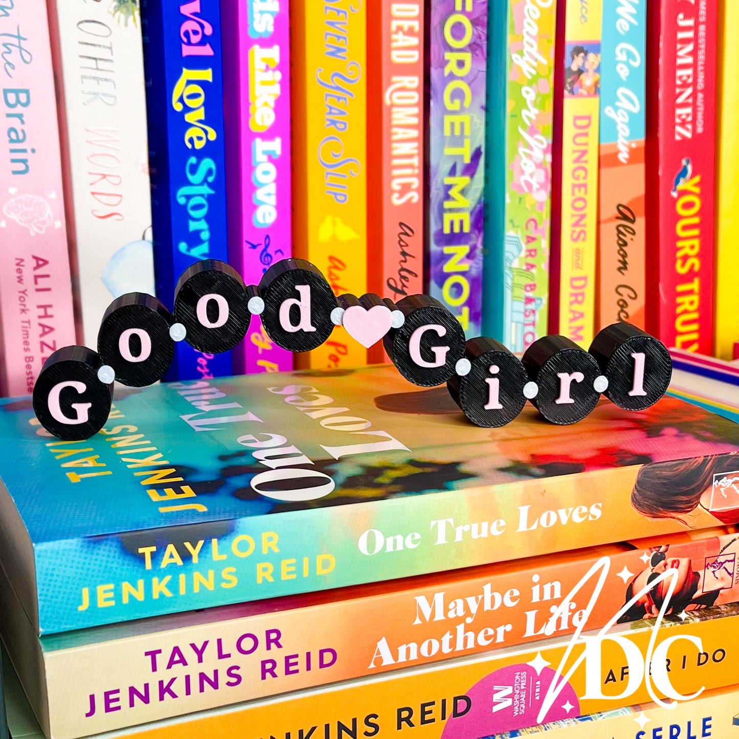 Friendship Bracelet Inspired Bookshelf Sign