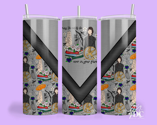 May the Odds be Ever in Your Favor Gray Tumbler Digital PNG