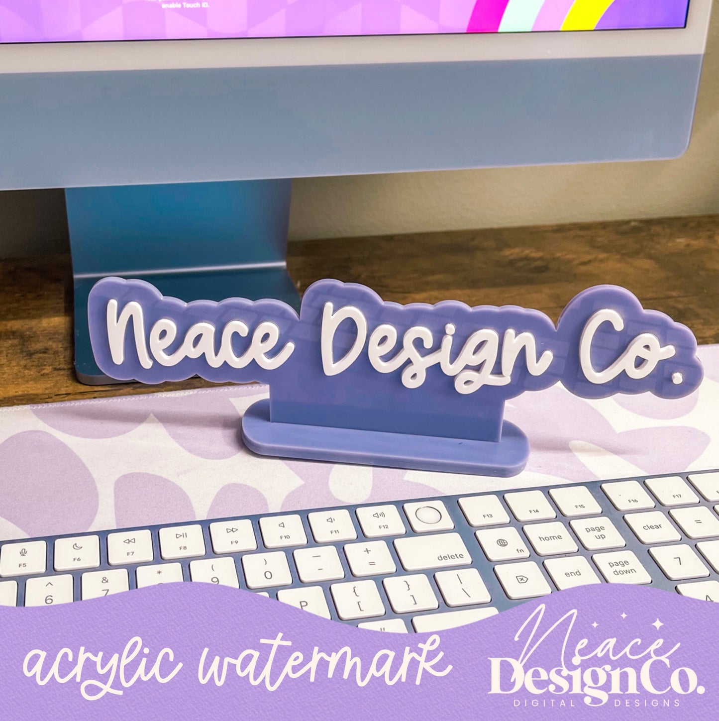 10 Inch Acrylic Physical Watermark with Stand
