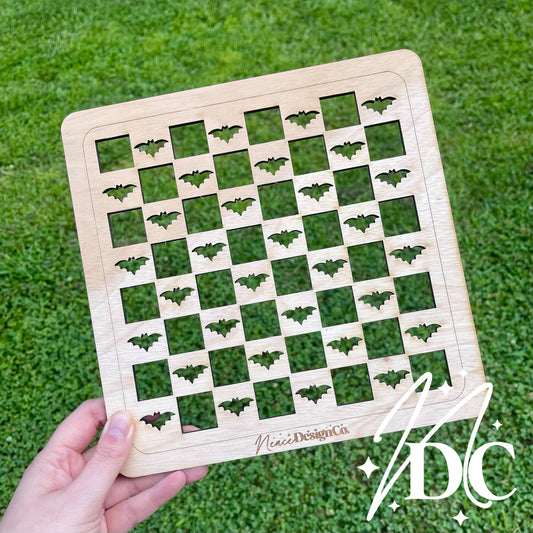 Medium Checkered Bats Bleaching Stencil