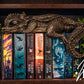 Sleeping Baby Dragon Bookshelf Decor