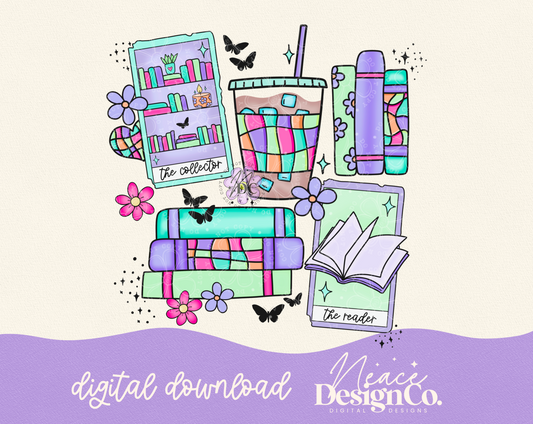 Bookish Tarot Digital PNG