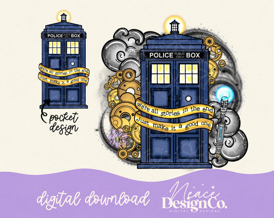 Doctor Who w/Pocket Digital PNG