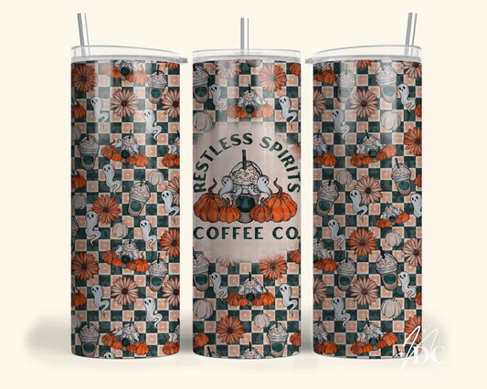 Restless Spirits Coffee Tumbler Digital PNG