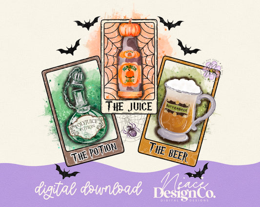 HP Magical Drink Tarot Cards Digital PNG