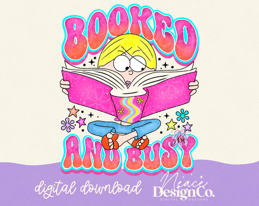 Booked and Busy Lizzie Digital PNG