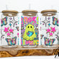 Books And Blooms Glass Can Wrap Digital PNG